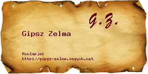 Gipsz Zelma névjegykártya
